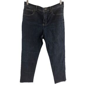 GLORIA VANDERBILT WOMENS JEANS SIZE 8 BOOT CUT LEG DARK WASH HIGH‎ RISE DENIM